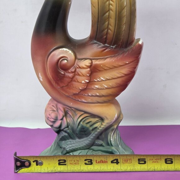 Vintage Ardco Ceramic Mid Century Modern Phoenix Bird Figurine Glaze Handcrafted - Picture 8 of 10